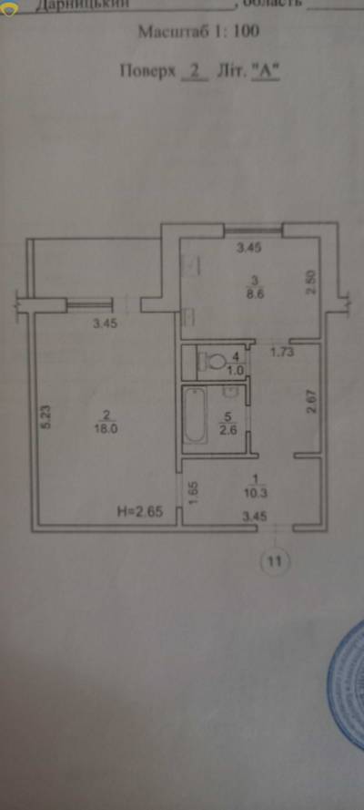 44.3 кв. м., Дарницкий, 