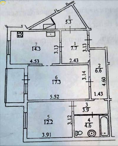 74 кв. м., Подольский, 