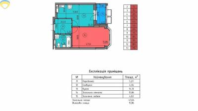 43.6 кв. м., Дарницький, 