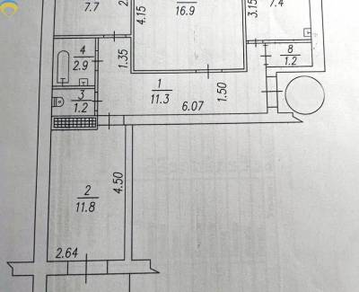 3-комн., 64 кв. м., Хортицький, 