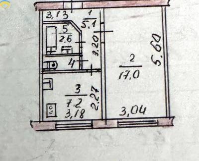 1-комн., 33.2 кв. м., Вознесеновский, 