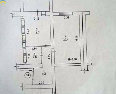 1-комн., 46 кв. м., Слободской (Коминтерновский), 