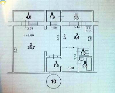 1-комн., 52.6 кв. м., Дарницкий, 