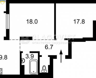 2-комн., 61.2 кв. м., Голосеевский, 