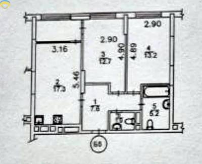 2-комн., 62.3 кв. м., Подільський, 