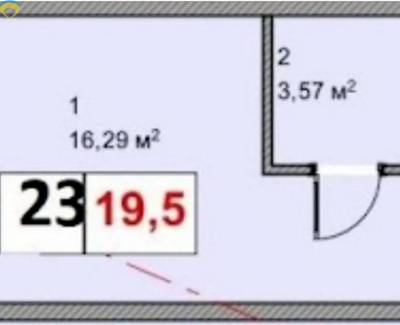1-комн., 19.5 кв. м., Дарницкий, 