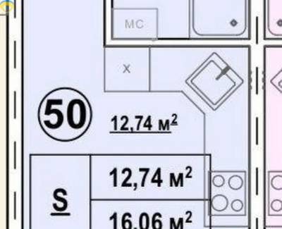 1-комн., 16.06 кв. м., Дарницький, 