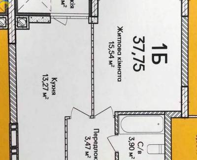 1-комн., 37.75 кв. м., 