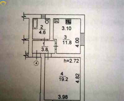 1-комн., 40 кв. м., 