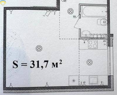 1-комн., 31.7 кв. м., Шевченківський, 