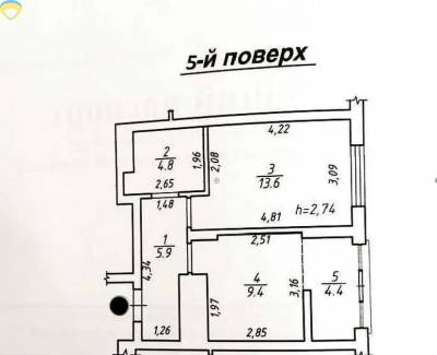 1-комн., 42 кв. м., Шевченківський, 