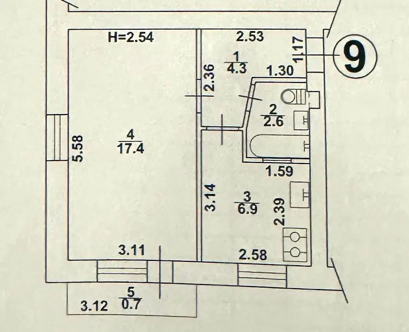 1-комн., 31.9 кв. м., Вышгородская Ул., Вышгородский массив, Оболонский, Киев