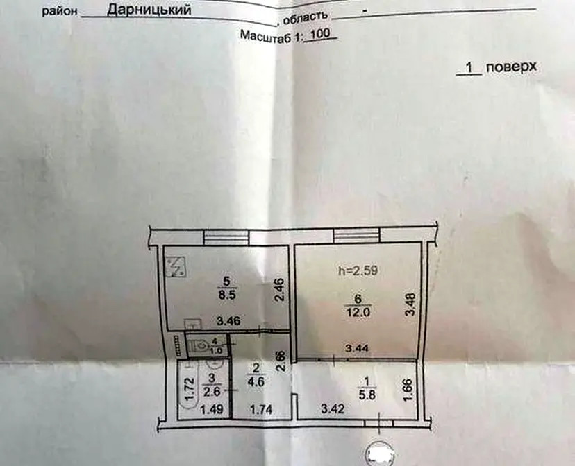 1-комн., 35 кв. м., Харьковское Шоссе, Харьковский массив, Дарницкий, Киев