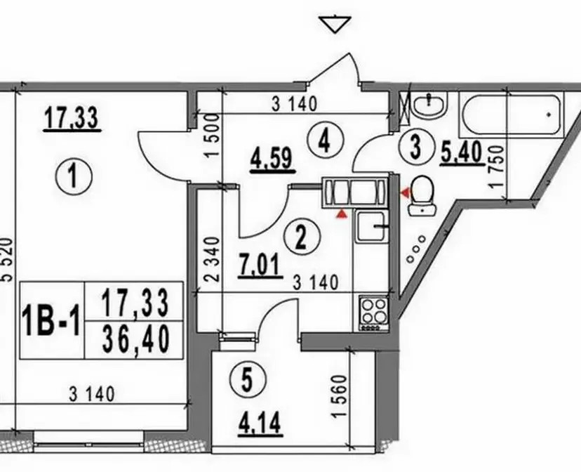 1-комн., 36.4 кв. м., Маршала Конева, Голосеевский, 