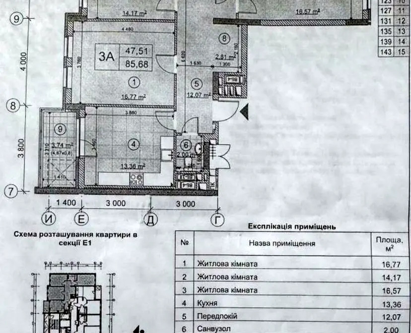 3-комн., 86 кв. м., Победы Пр-Т, Шевченковский, 