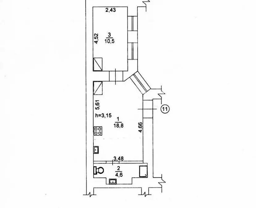 1-комн., 34 кв. м., Меретина, Центр, Галицький, Львов