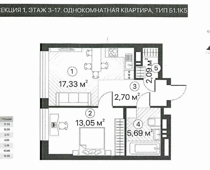 1-комн., 41 кв. м., Черниговская Ул., Дарницкий, 