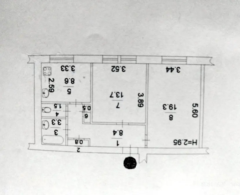 2-комн., 56 кв. м., Ломоносова, Голосеево, Голосеевский, Киев