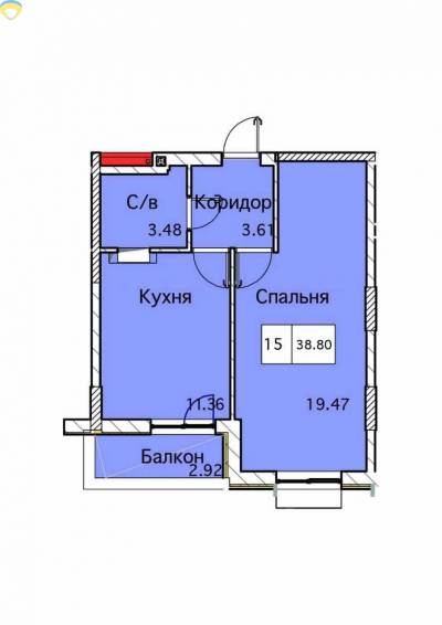 1-комн., 39 кв. м., Академика Сахарова, Котовского пос, Пересыпский (Суворовский), Одесса