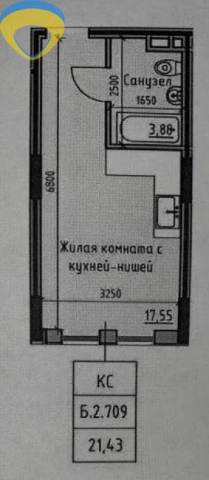 1-комн., 21.43 кв. м., Радостная, Черемушки, Хаджибейский (Малиновский), Одесса