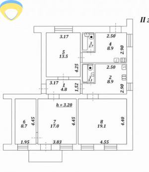 4-комн., 86 кв. м., Средняя, Молдаванка, Хаджибейский (Малиновский), Одесса