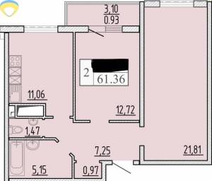 2-комн., 61 кв. м., Жемчужная, Таирова, Киевский, Одесса