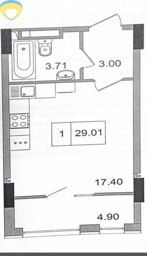 1-комн., 29 кв. м., Спрейсу, Авангард, Одеський (Овідіопольський), 