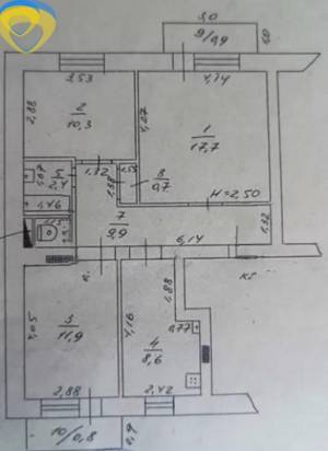 3-комн., 64 кв. м., Фонтанская дорога, Фонтан, Приморский, Одесса