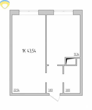 1-комн., 43.5 кв. м., Перлинна, Таїрова, Київський, Одеса