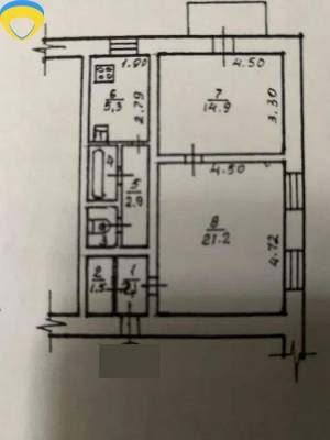 2-комн., 51.3 кв. м., Ольгиевский Спуск, Молдаванка, Приморский, Одесса