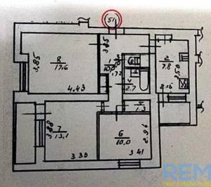 3-комн., 68 кв. м., Антоновича (вул. Горького), Нова Забудова, Голосіївський, Київ