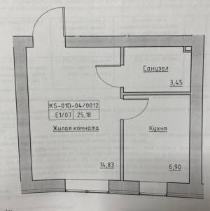 1-комн., 25.18 кв. м., Південна, Авангард, Одеський (Овідіопольський), 