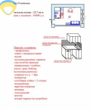 1-комн., 25.7 кв. м., Успенська, Центр, Приморський, Одеса